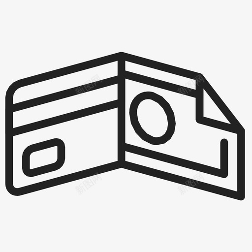 钱包卡现金图标svg_新图网 https://ixintu.com 卡 照片 现金 硬币 财富 身份证 钱 钱包