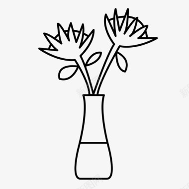 花变形花花瓶图标图标