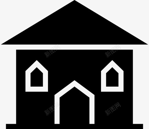 家屋顶邮件图标svg_新图网 https://ixintu.com 坚固的建筑物 家 家庭 屋顶 建筑 房子 房屋 贷款 邮件