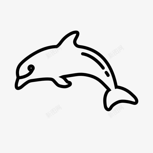 海豚海海洋图标svg_新图网 https://ixintu.com 哺乳动物 水 水族馆 水生动物 海 海洋 海豚 生物 航海