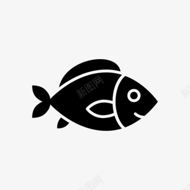 鱼太阳鱼海鲜图标图标