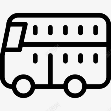 双层巴士旅行运输图标图标