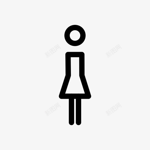 女性卫生间服务图标svg_新图网 https://ixintu.com 卫生间 女孩 女性 女权主义者 性别 服务 浴室