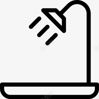 淋浴酒店-线路图标图标
