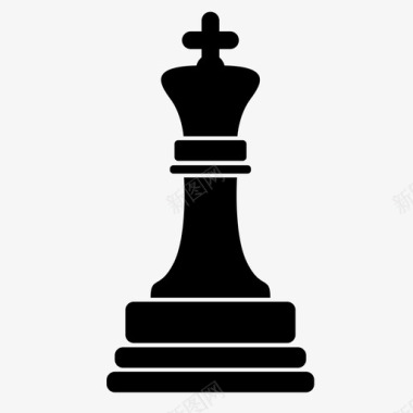 国际象棋之王国际象棋棋子棋手图标图标