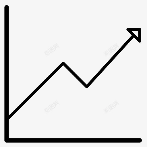 折线图箭头向上图表图标svg_新图网 https://ixintu.com 利润 向上图表 向上箭头 向下 图表图标 增长 折线图 改进 箭头 项目