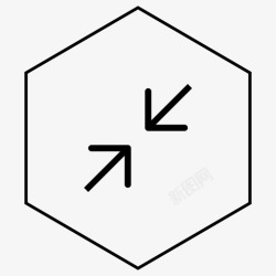 六边形按钮最小化ui立体声图标高清图片