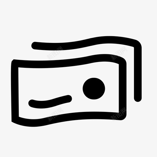 钱钞票现金图标svg_新图网 https://ixintu.com 支票 现金 货币 钞票 钱 银行票据
