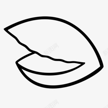 牡蛎蛤蜊可食用图标图标