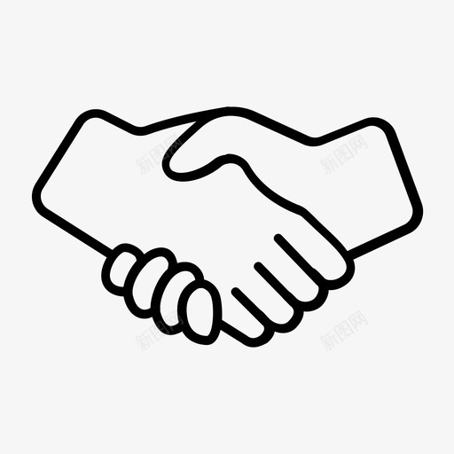 握手商务合同图标svg_新图网 https://ixintu.com 信任 友谊 合同 商务 握手 联合 良好的姿态 良好的祝愿
