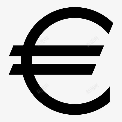欧元支付货币符号图标svg_新图网 https://ixintu.com 支付 欧元 欧洲 经济 货币 货币符号 金融