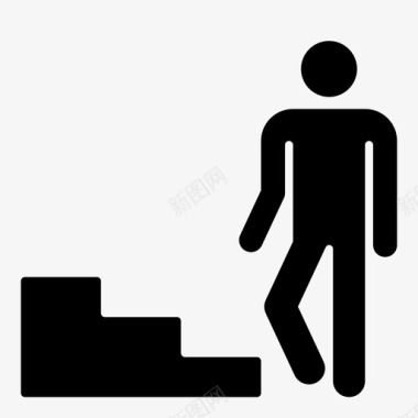楼梯锻炼上楼图标图标