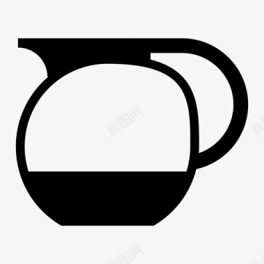 咖啡壶咖啡奶油图标图标