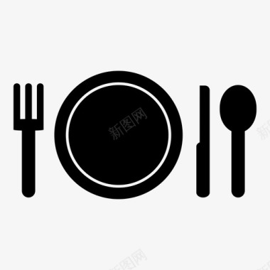 餐桌摆设晚餐吃饭图标图标