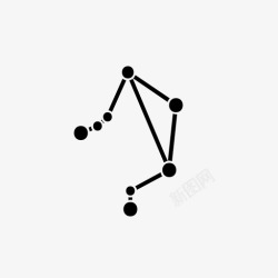 十二点天秤座黄道带恒星图标高清图片