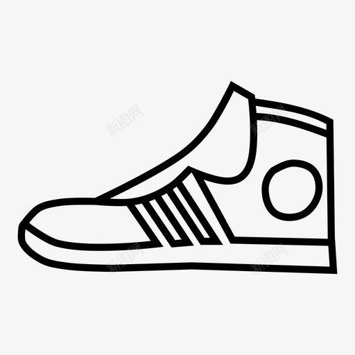运动鞋步行网球图标svg_新图网 https://ixintu.com 时尚 步行 篮球 网球 衣服和衣服涂鸦 运动鞋 配件 鞋 风格