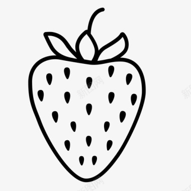 草莓茎零食图标图标