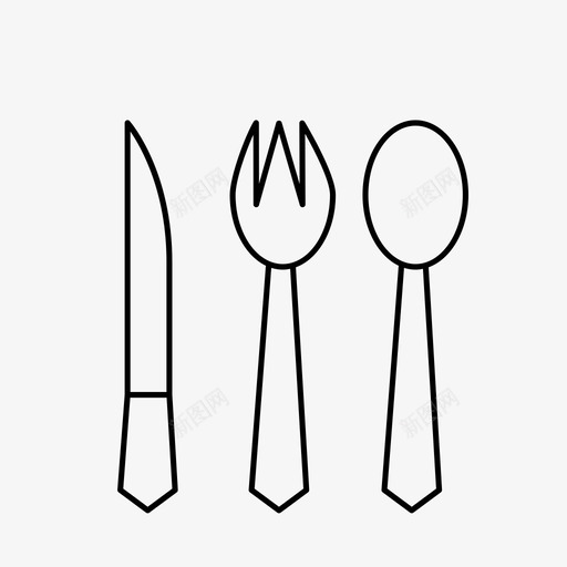 采购产品银器餐桌餐具图标svg_新图网 https://ixintu.com 刀 勺子 厨房 叉子 叉子和斑点 采购产品银器 餐具 餐厅 餐桌