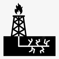 地下化石水力压裂水力天然气图标高清图片