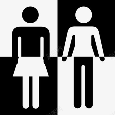 混合性别性别中立图标图标