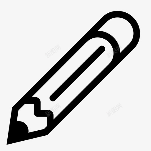 铅笔书写器保存图标svg_新图网 https://ixintu.com 书写器 保存 写作 插图 橡皮擦 绘图 编辑 铅笔