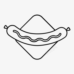 oz面包上的香肠snagoz图标高清图片