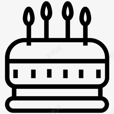 生日蛋糕派对蛋糕四个图标图标