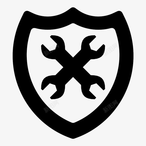安全配置扳手工具图标svg_新图网 https://ixintu.com 保护 安全 安全配置 屏蔽 工具 扳手 系统 设置 首选项