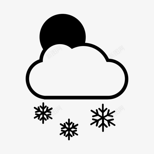 晚上下雪天气下雪天图标svg_新图网 https://ixintu.com 下雪 下雪天 天气 晚上下雪 滑雪 热巧克力 部分多云 雪天使 雪花