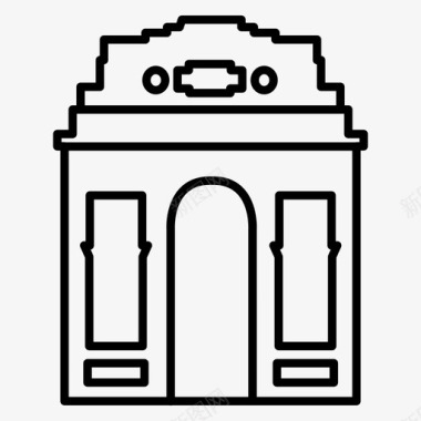 印度门建筑纪念碑图标图标