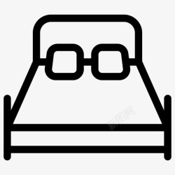 卧铺床家具床垫图标高清图片