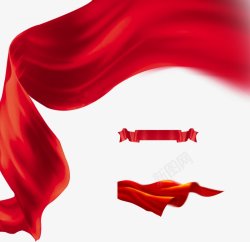 活动节日红色飘带模煳特效装饰壁纸装饰壁纸素材
