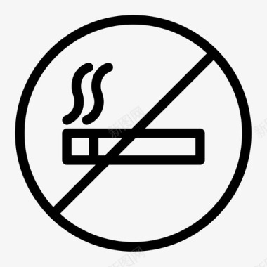 禁止吸烟遗弃罚款图标图标