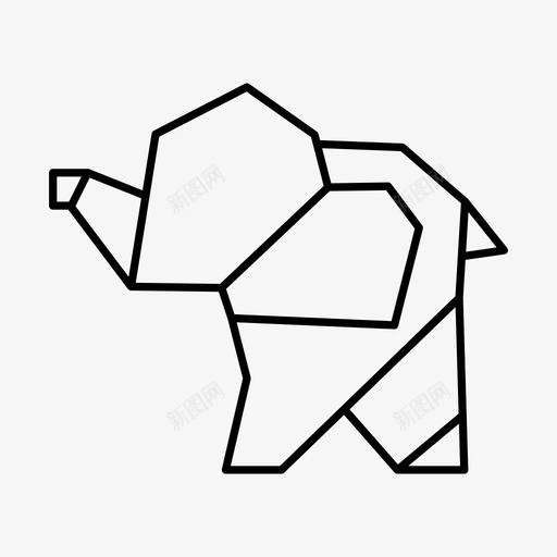 大象动物婴儿图标svg_新图网 https://ixintu.com 动物 大象 婴儿 折纸 折纸动物 野生