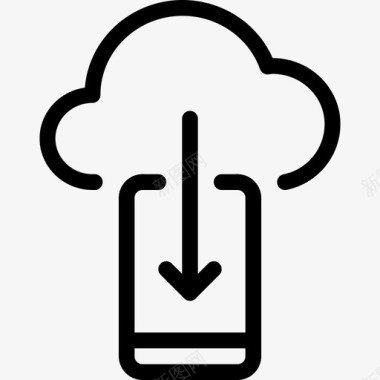 智能手机云存储手机图标图标