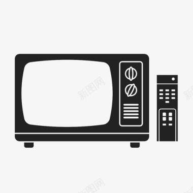 电视遥控器复古图标图标