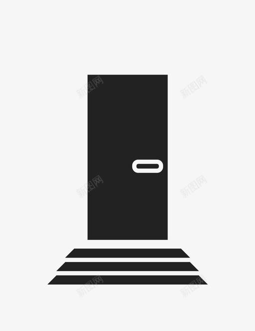 有台阶的门图标svg_新图网 https://ixintu.com 有台阶的门
