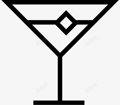 带冰块的v形玻璃食品和饮料图标svg_新图网 https://ixintu.com 带冰块的v形玻璃 食品和饮料