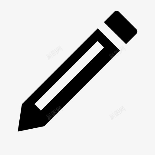 铅笔工具用品图标svg_新图网 https://ixintu.com 书写 图形 学生 工具 用品 笔记 绘图 编辑 铅笔