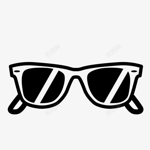 太阳镜镜框遮光罩图标svg_新图网 https://ixintu.com 太阳镜 工具和人 旅行者 眼镜 遮光罩 镜框