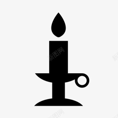 蜡烛棒烛台火焰图标图标