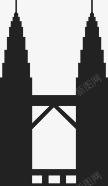 马石油双子塔图标图标