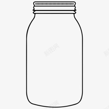 玻璃罐瓶盖装饰性图标图标
