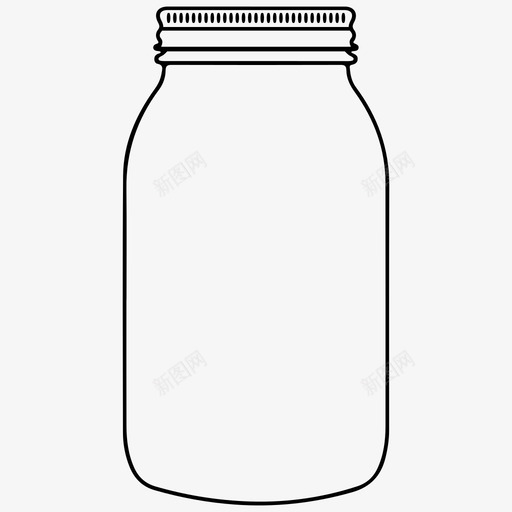 玻璃罐瓶盖装饰性图标svg_新图网 https://ixintu.com 玻璃 玻璃罐 瓶盖 石匠 石匠罐 罐盖 装饰性
