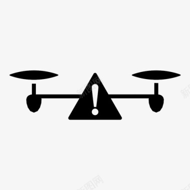 无人机警告悬停飞行图标图标