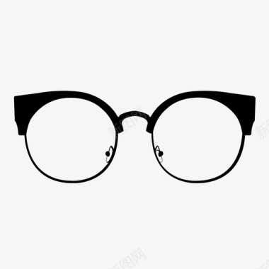 眼镜复古视图图标图标