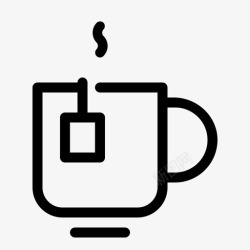 咖啡冲剂茶冲泡杯子图标高清图片