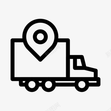 移动卡车卡车运输旅行图标图标