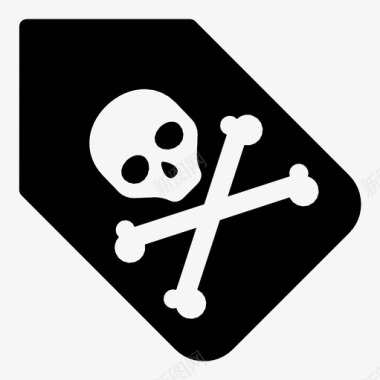 标签海盗毒药图标图标
