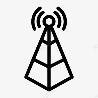 广播塔无线电波图标图标